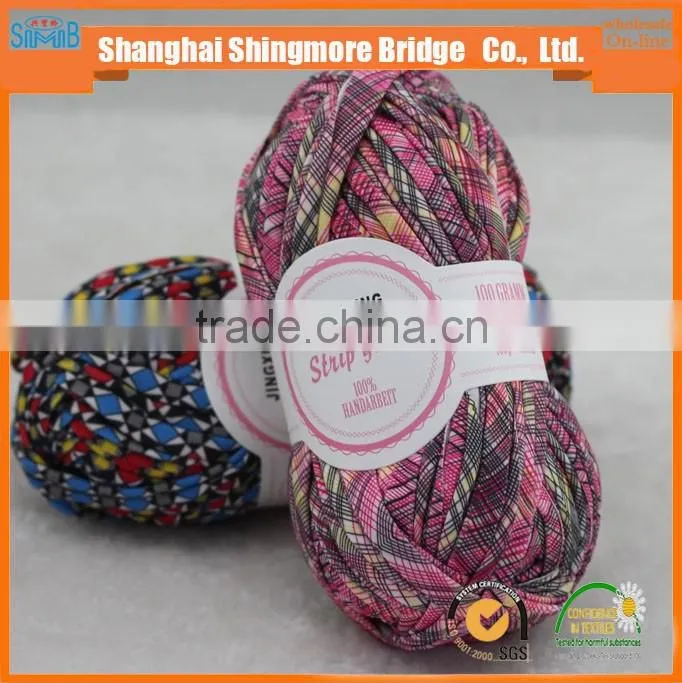 alibaba china fancy yarn manufacturer shanghai smb cheap sales high quality polyester softtextile t shirt yarn for knitting mat