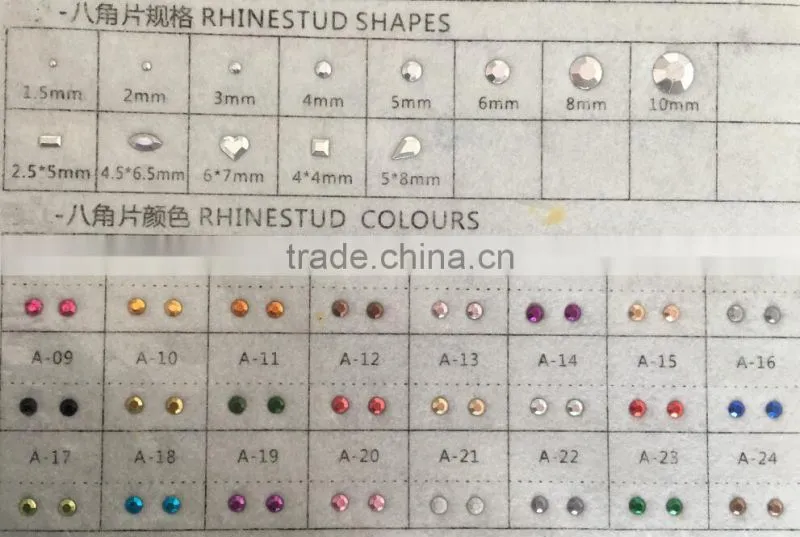 Hot fix Octagon Aluminum beads hot fix rhinestud