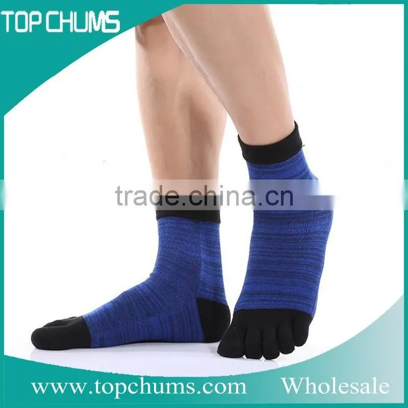 Custom cheap wholesale man cotton toe sock