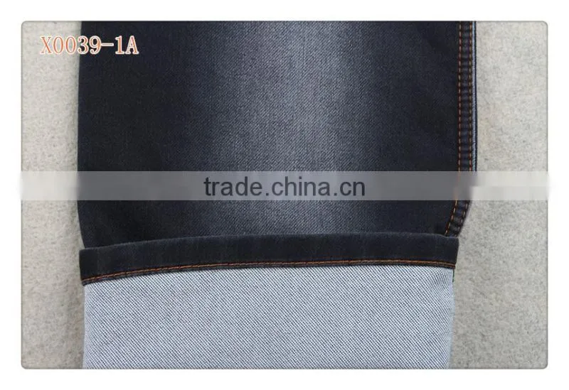 X0039-1A cotton/polyester/spandex sulfur black double layer soft stretch fabric