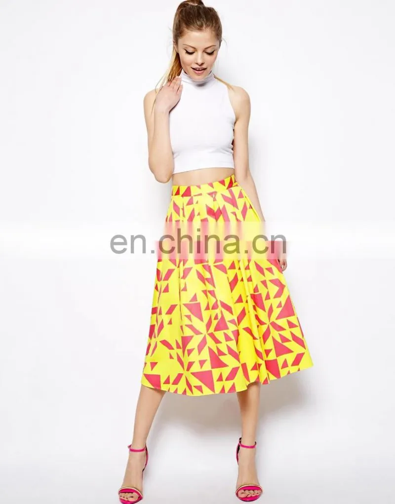 new fashion women's clothing garment apparel direct factory OEM/ODM manufacturing digital printed pictures fashionable skirts