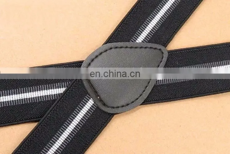 2017 yiwu wholesale custom printing suspenders striped suspenders