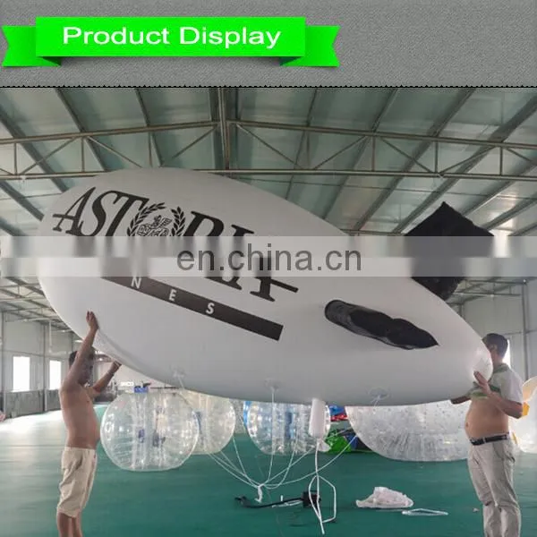 Large custom inflatable aerostat,inflatable helium zeppelin airplane for car brand