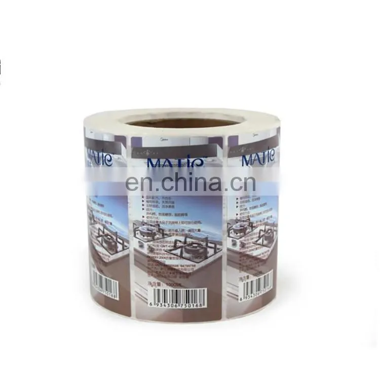 China manufacture custom waterproof sticker roll /colorful trademark stickers