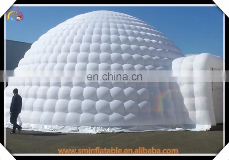 Giant inflatable tent, inflatable orange dome tent, inflatable igloo tent for sport event