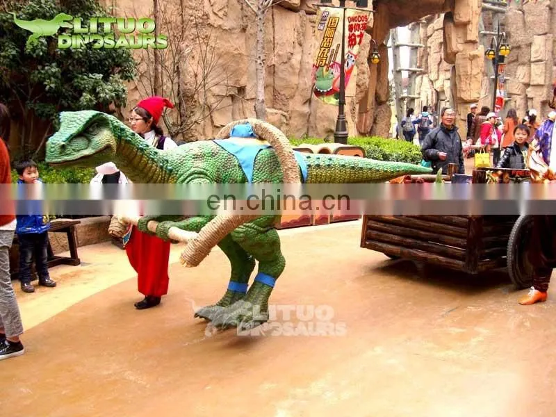 Animatronic Walking Dinosaur with Carriage