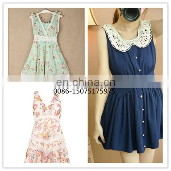 quality used clothes lady fashionable cotton dress for sale