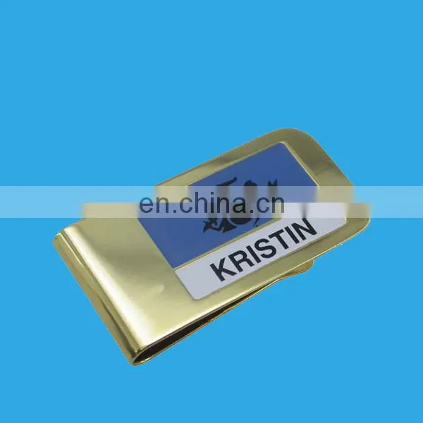 stainless steel money clip with card holder