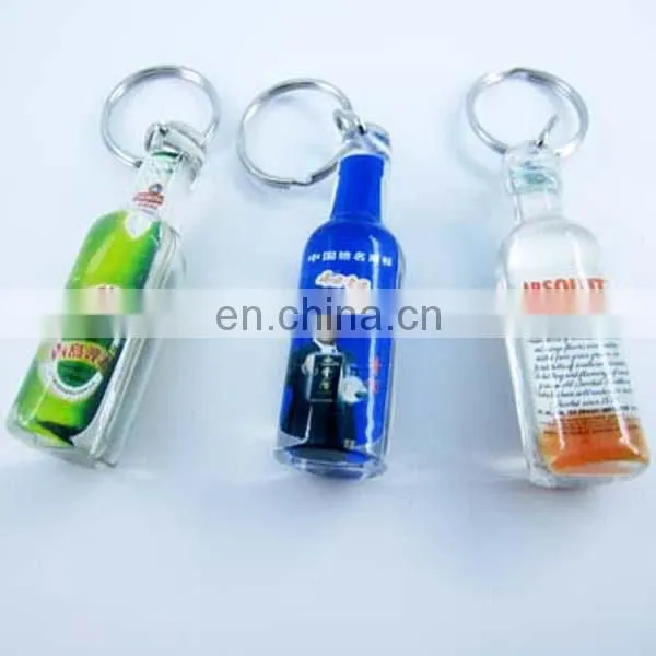 2014New Promotional gift high quality acrylic keychain rotating keychain factory