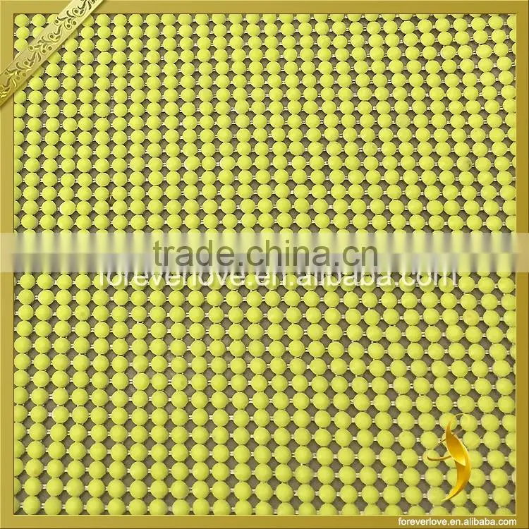 Yellow rhinestone hotfix diamante mesh trimming adhesive crystal net mesh FRM-171