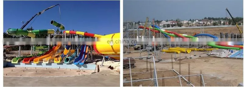 Fiberglass Slide Optimal Water Park Attraction For Recreation Pool Center