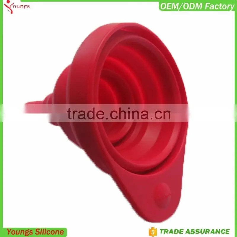 FDA silicone funnel cheap wholesale collapsible funnel silicone kitchen funnel
