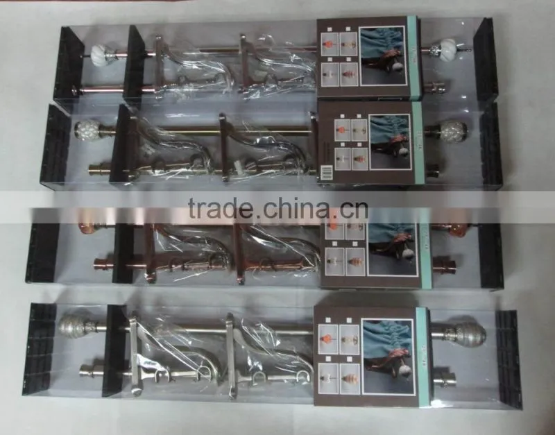 Simple design 25mm finial curtain rod window curtain rods