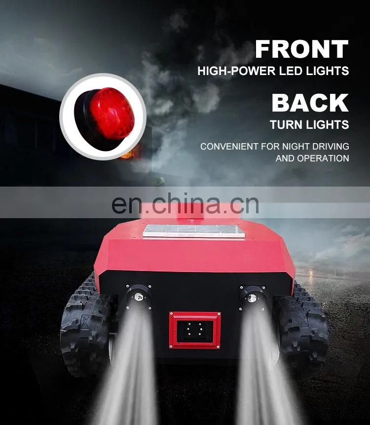 Defy 300kg loading 2.5km/h-12km/h rubber crawler tracked chassis robot stair climber rubber track chassis TINS-13