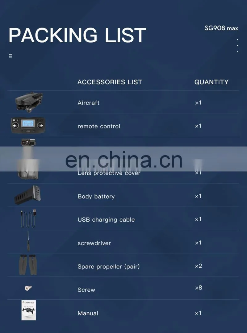 SG908 MAX 3KM 5G 4K HD Camera Foldable Quadcopter drone Obstacle Avoidance Drone Wifi GPS FPV Profesional Dron SG908MAX