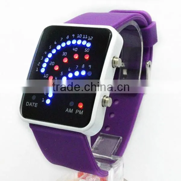 2015 Fashion Watches LED Silicon Band Watch Factories
