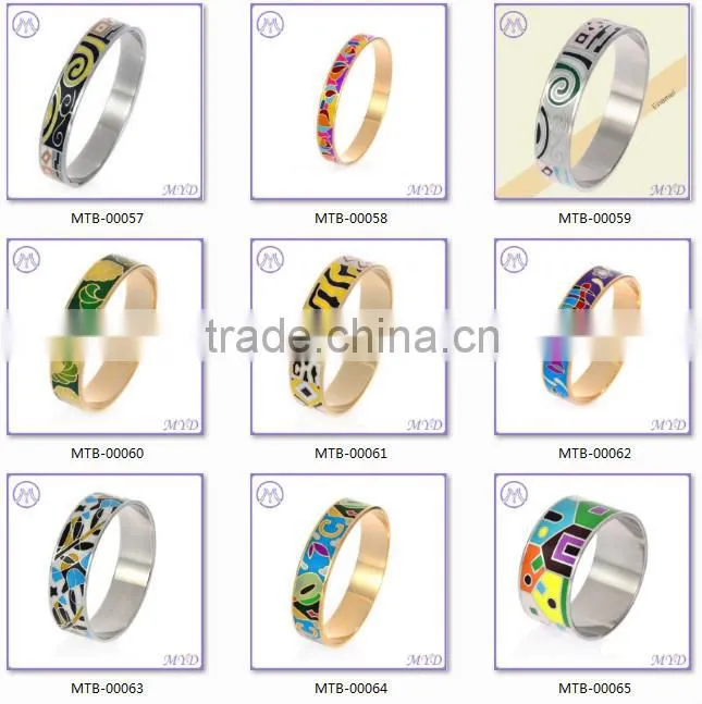 2015 Newest design flower stainless steel bracelets