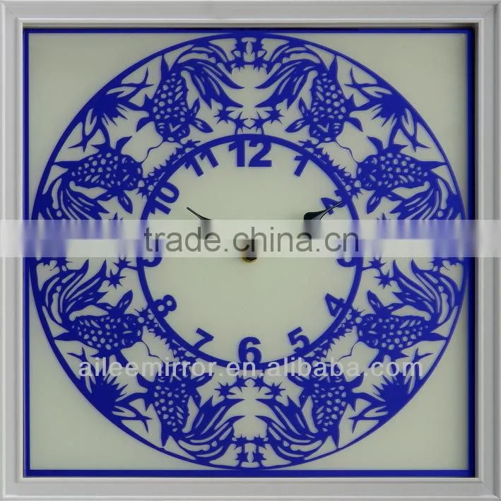 Apple shape wall clock color change led clock