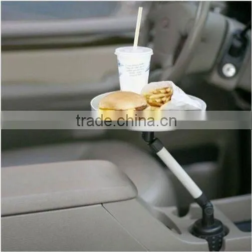 New Round Plastic Kids Car Auto Swivel Mount Holder Food Tray