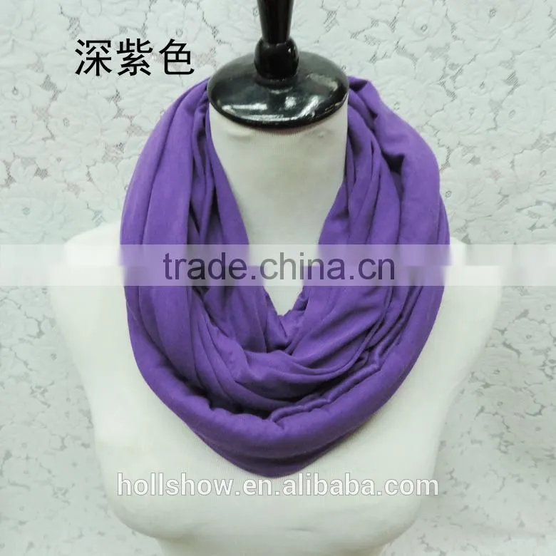 Wholesale Solid Color Lady Fashion Infinity Scarf