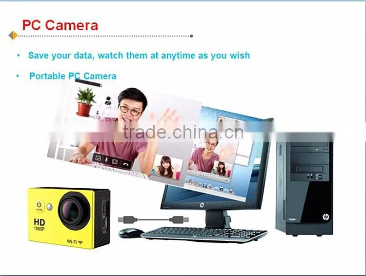 W8 waterproof camera , Full HD 1080P Sports action camera, 2 inch dvr video camera with wifi