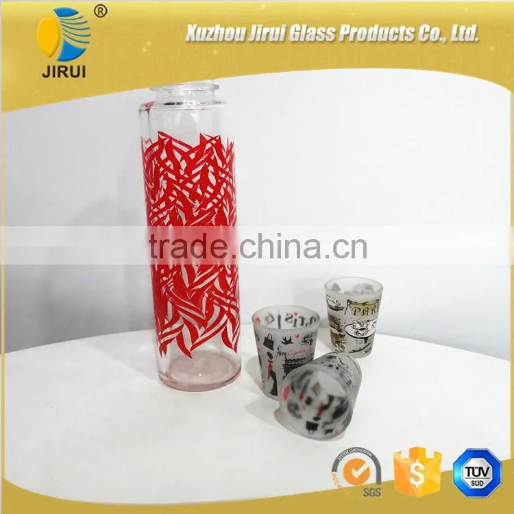 600ML water custom glass sports bottles