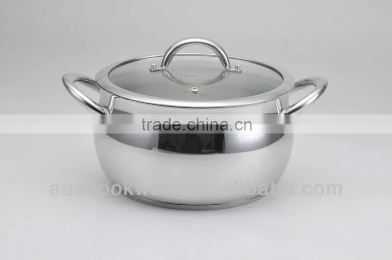 Casting Handle Apple Shape Stainless Steel Cookware Set suitable for Induction