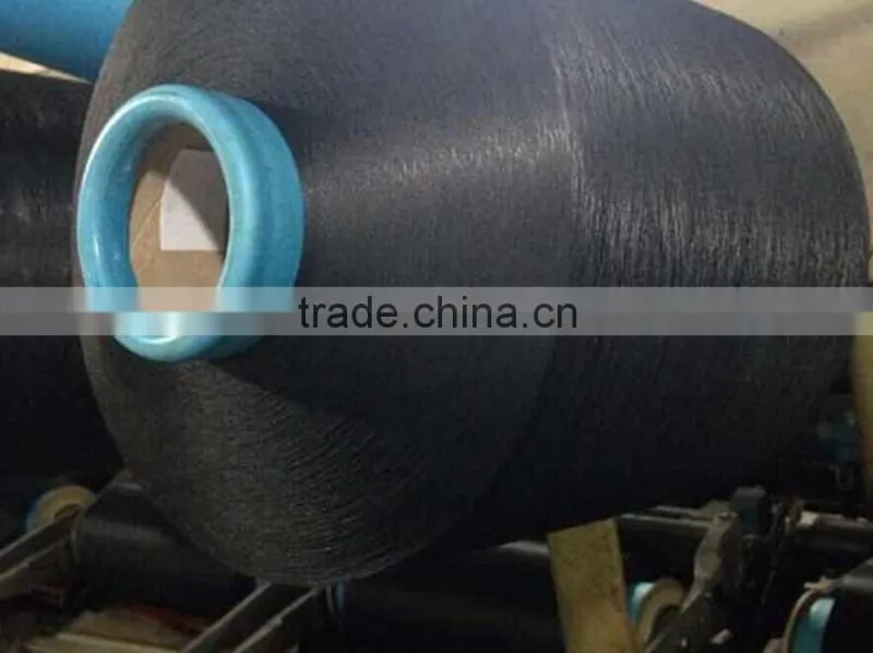 Doped Dyed Black 100D/36F/2 Nylon 6 Twisted Yarn 80TPM S+Z For Socks