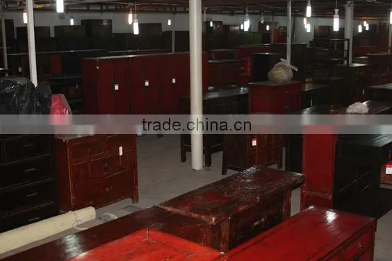 Chinese antique furniture red mongolia cabinet