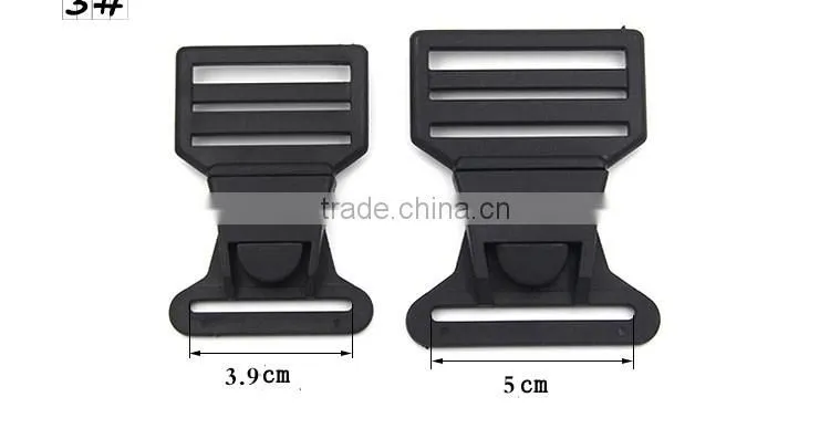 Black Plastic regulating buckle High Cost Performance Plastic Buckle for Bags&Belt in Different Sizes