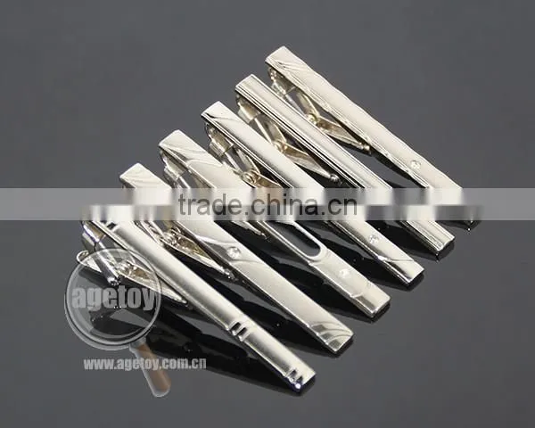 Wholesale Gentleman Silver Simple Necktie Tie Clip Bar Pin Practical Men Style Metal Blank Cheap Tie Clips