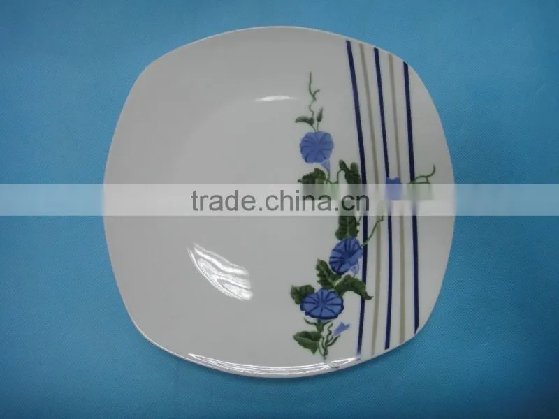 daily use ceramic porcelain dishes plate with flower design