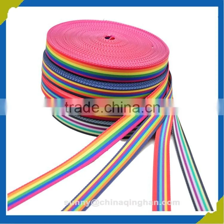 Customized 20MM colorful 100%polyester webbing strap for seat belt furniture