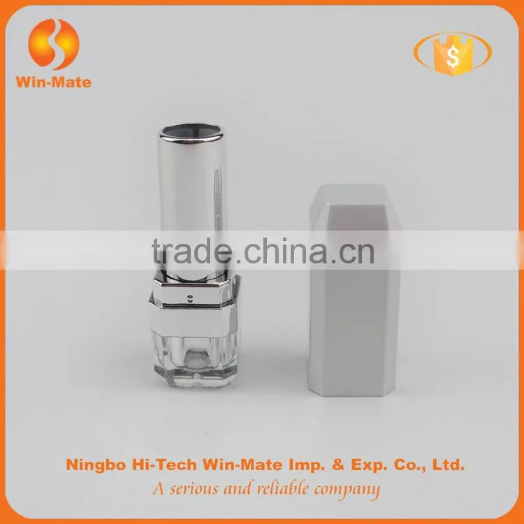 elegant new ABS silver empty lipstick container