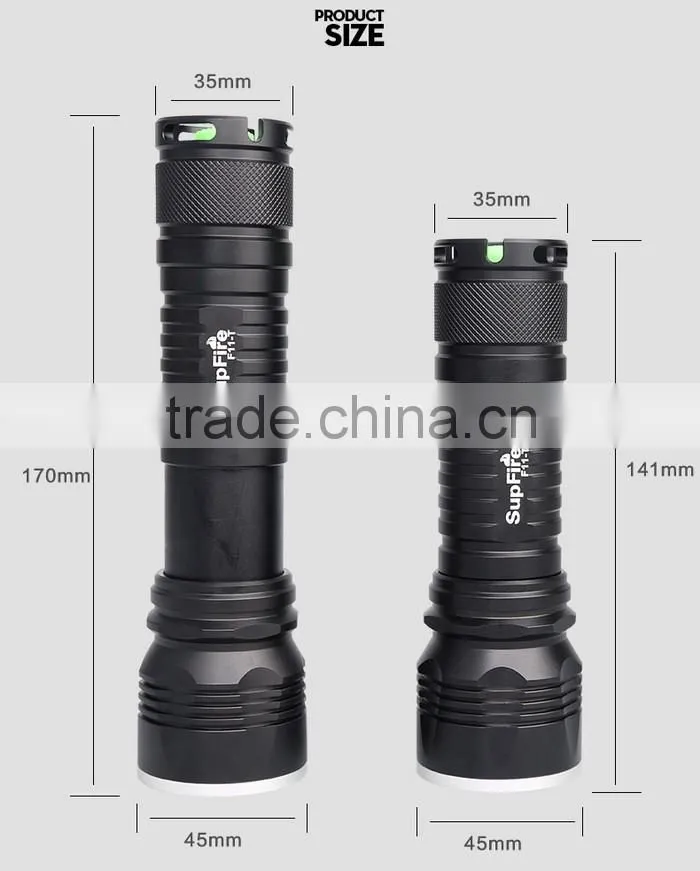 1100lumens New Design Rechargeable LED Torchlight F11-T 10W Flashlight with Focusing Zoom