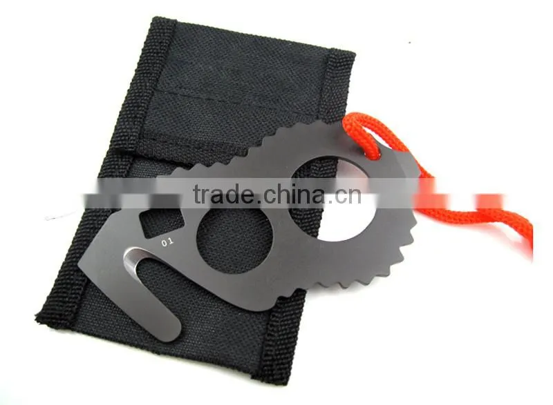 Extrik-8-R portable EDC rescue multi tools & safety belt cutter