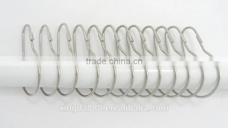The gourd buckle shower curtain hooks/ stainless steel shower curtain hooks/simply design and high quality shower curtain hooks