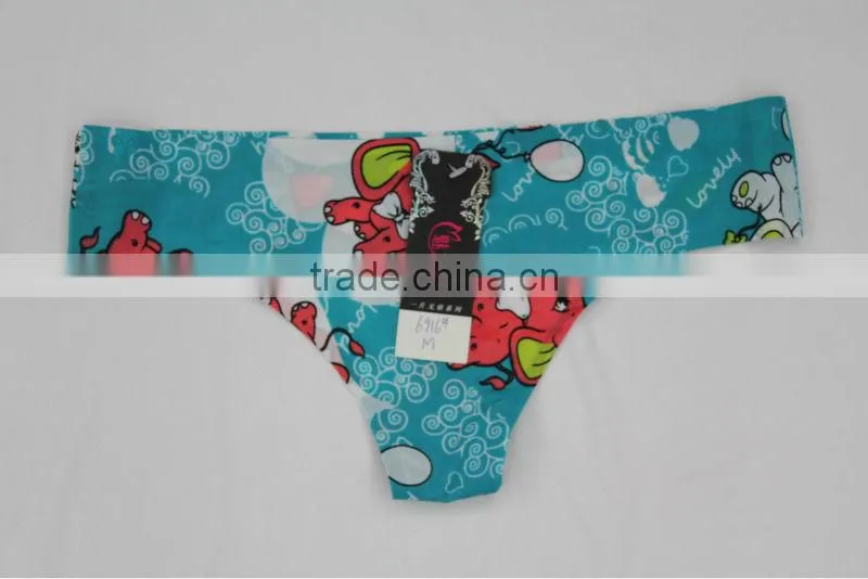 2014 Latest Design Cartoon Print Seamless Hot Girls G strings