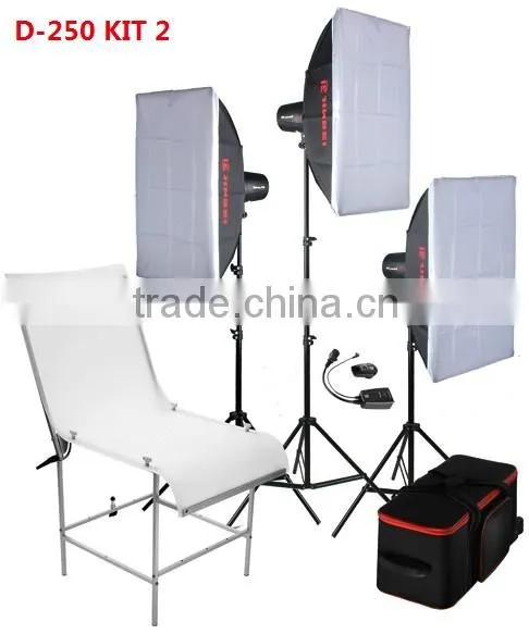 JINBEI Professional Studio Flash 250W D-250 Kit 2, Photographic Flash Kit, Strobe Kit, Photographic Equipment