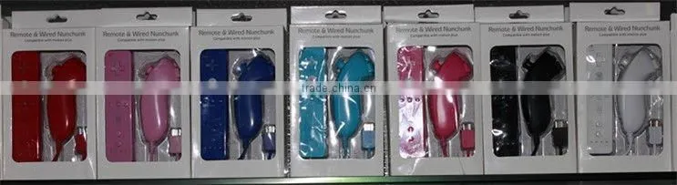 For Wii Nunchuk and Remote combo for wii controller-seven colors,accept OEM