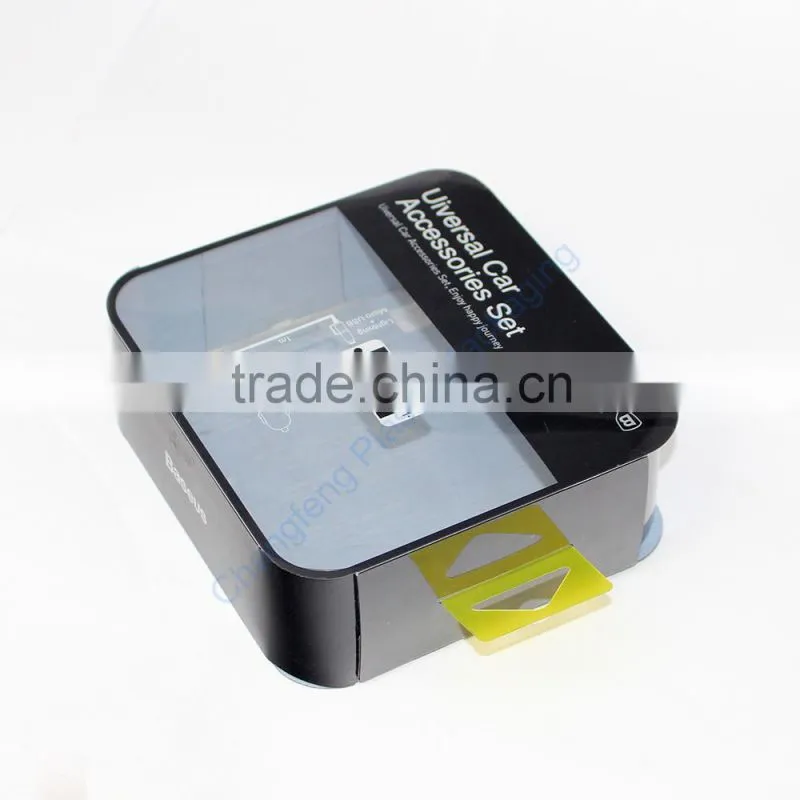 Transparent Customized Dual Car Charger Plastic Box Packaging