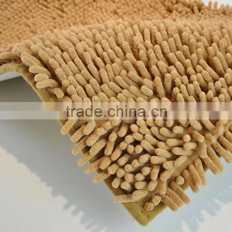 long pile high quality Chenille floor mat with anti-slip base