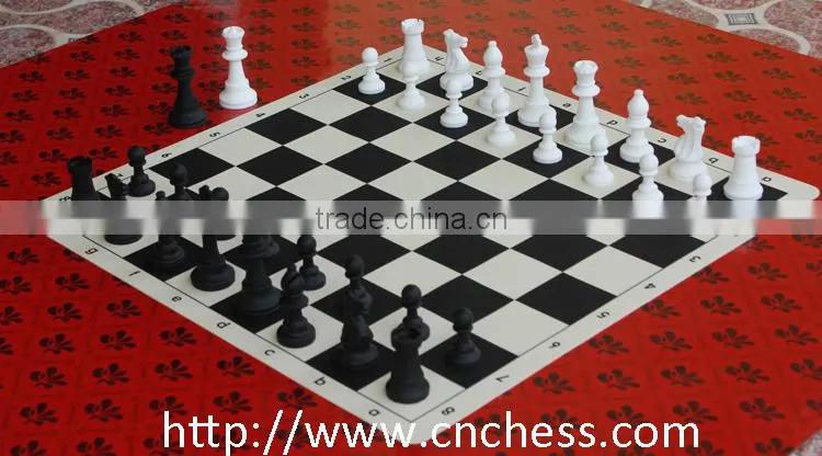 Silicone chess set with silicone chess board