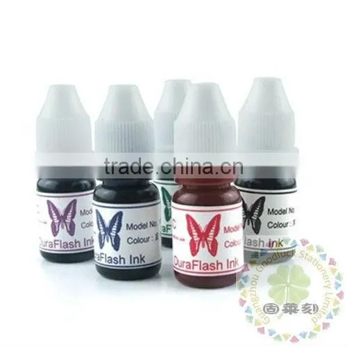 Non-flammable clear imprint refill stamp ink