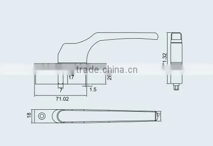 Aluminium door accessory DTA015