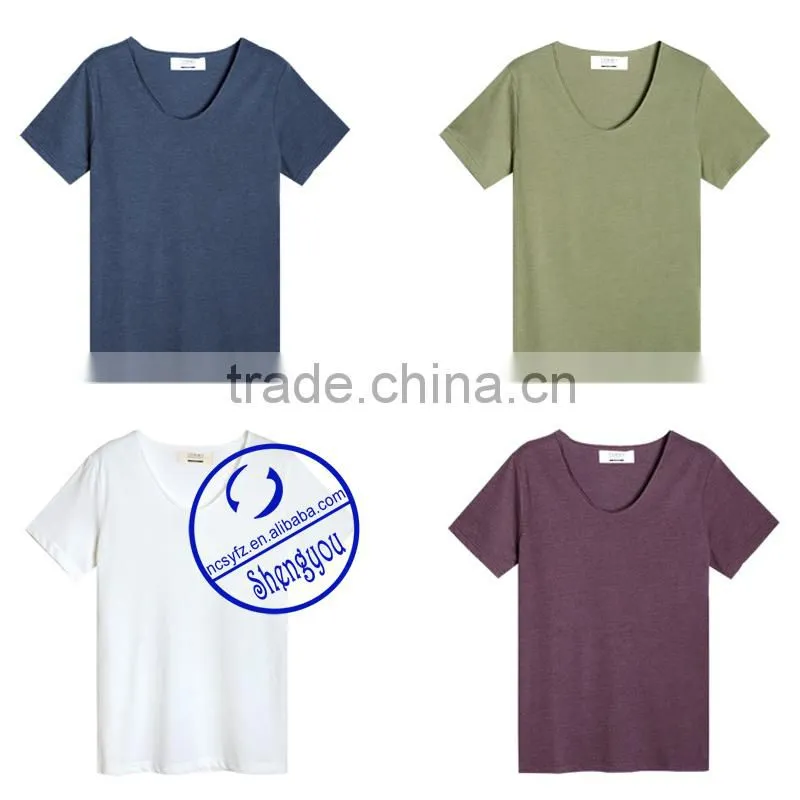2015 man blank t-shirt short sleeve cotton t shirt wholesale man t-shirt