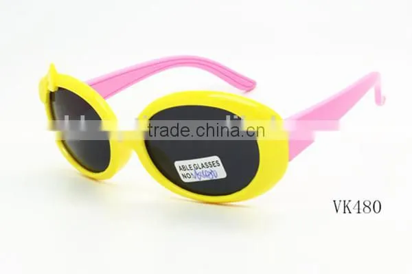 promotion novelty kids sunglasses with bowknot decoration
