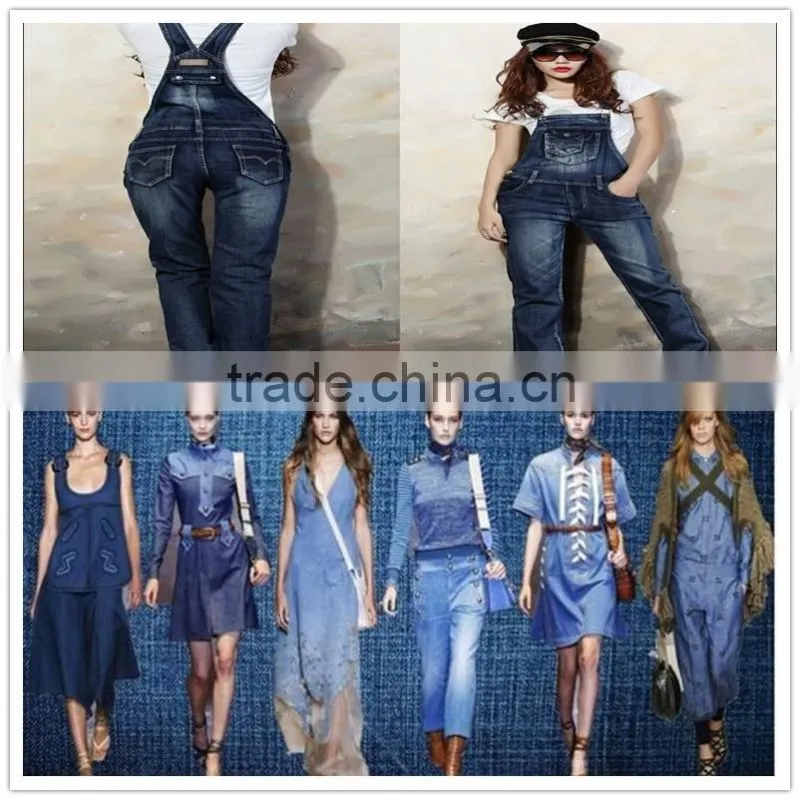 China supplier cotton polyester 4 way stretch denim fabric