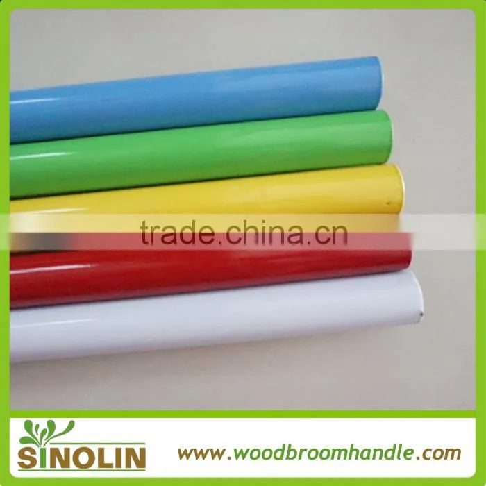 paint covered metal mop handle