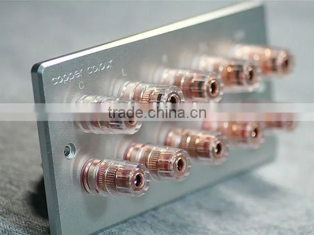 high-grade pure copper frosted surround speakers wall outlet